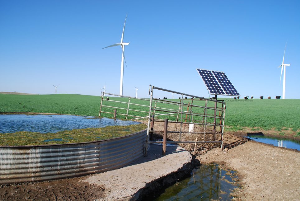 Is your solar pump system around wind turbines?